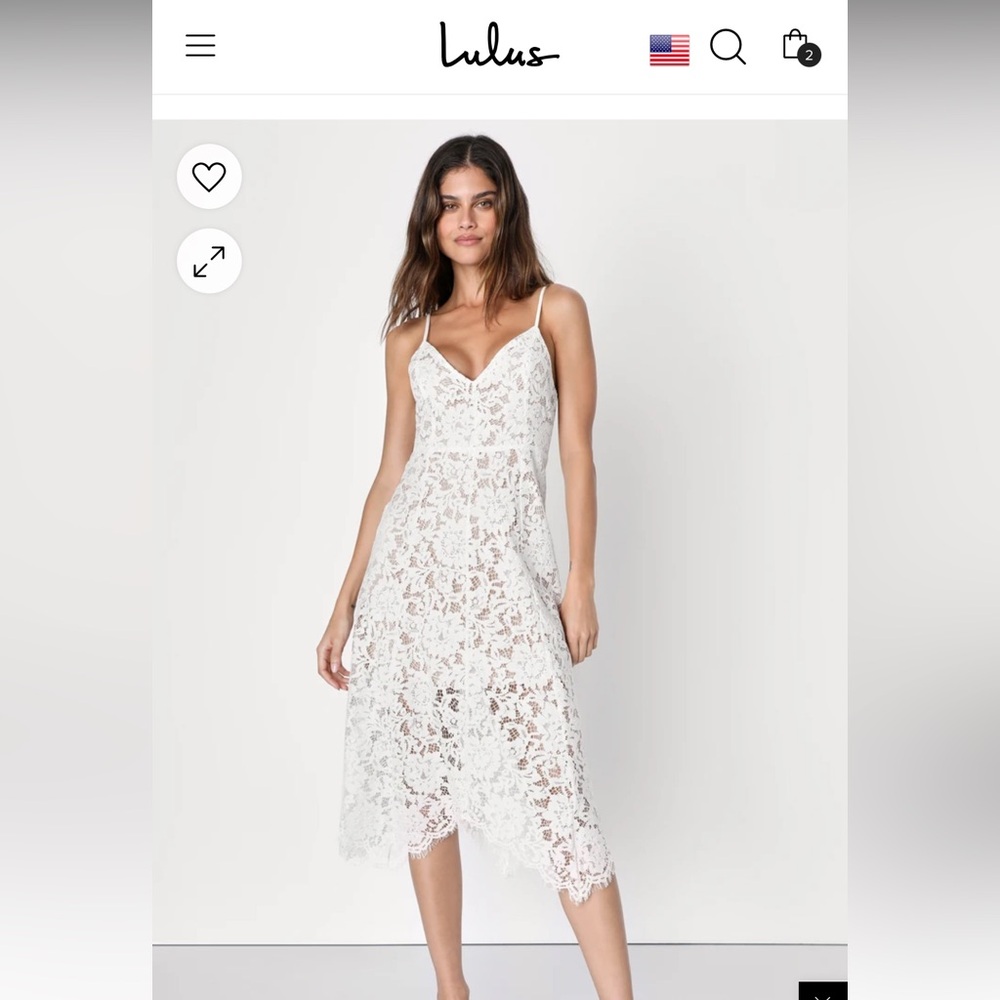 Lulus White Lace dress